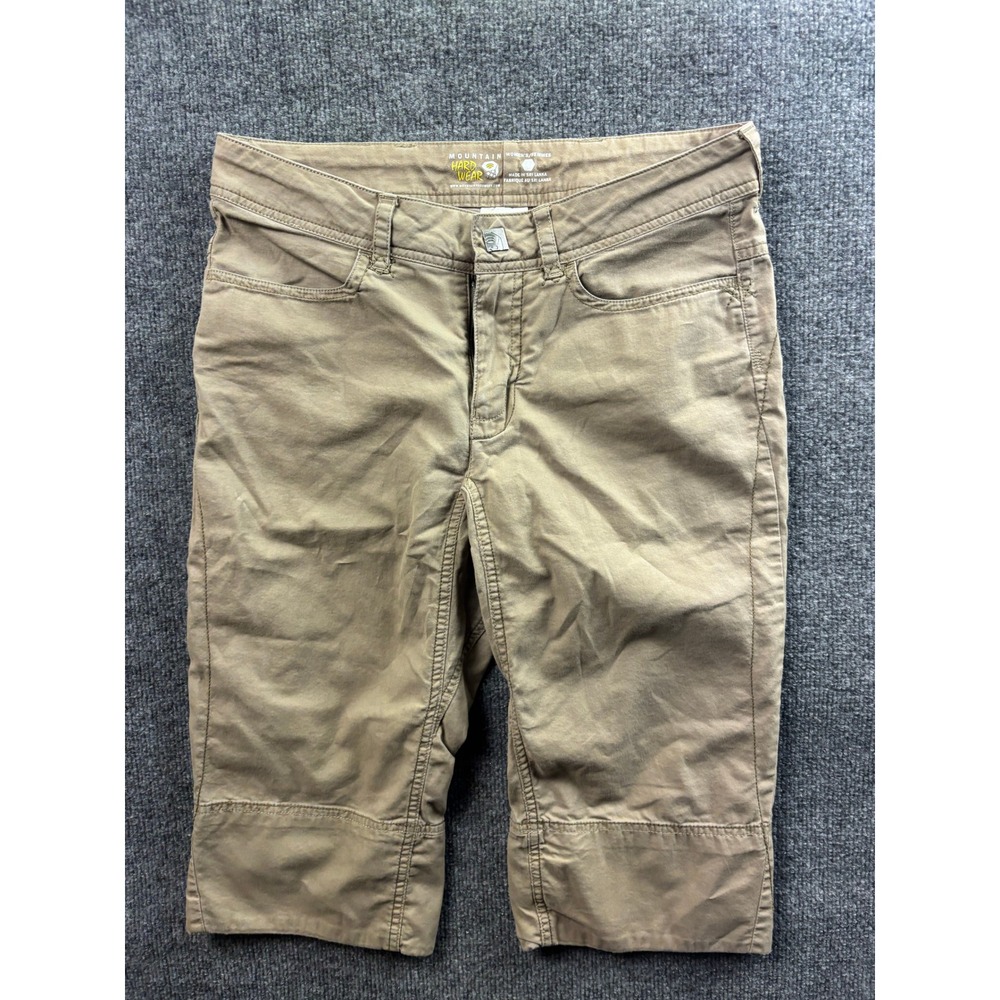 Mountain Hardwear Capri Pants Women 6 Tan Hiking Outdoor Knickers 0110 OL 2572